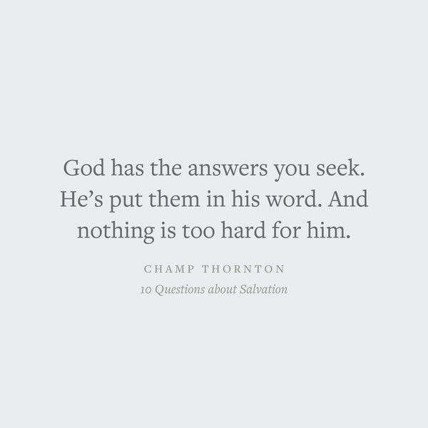 10 Questions about Salvation: 30 Devotions for Kids, Teens, and Families