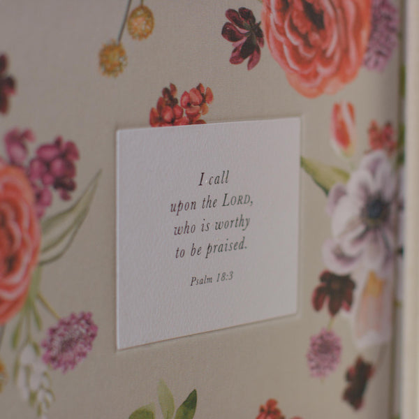 ESV Single Column Journaling Bible®, Hosanna Revival Series Cloth over Board, Madeleine Design