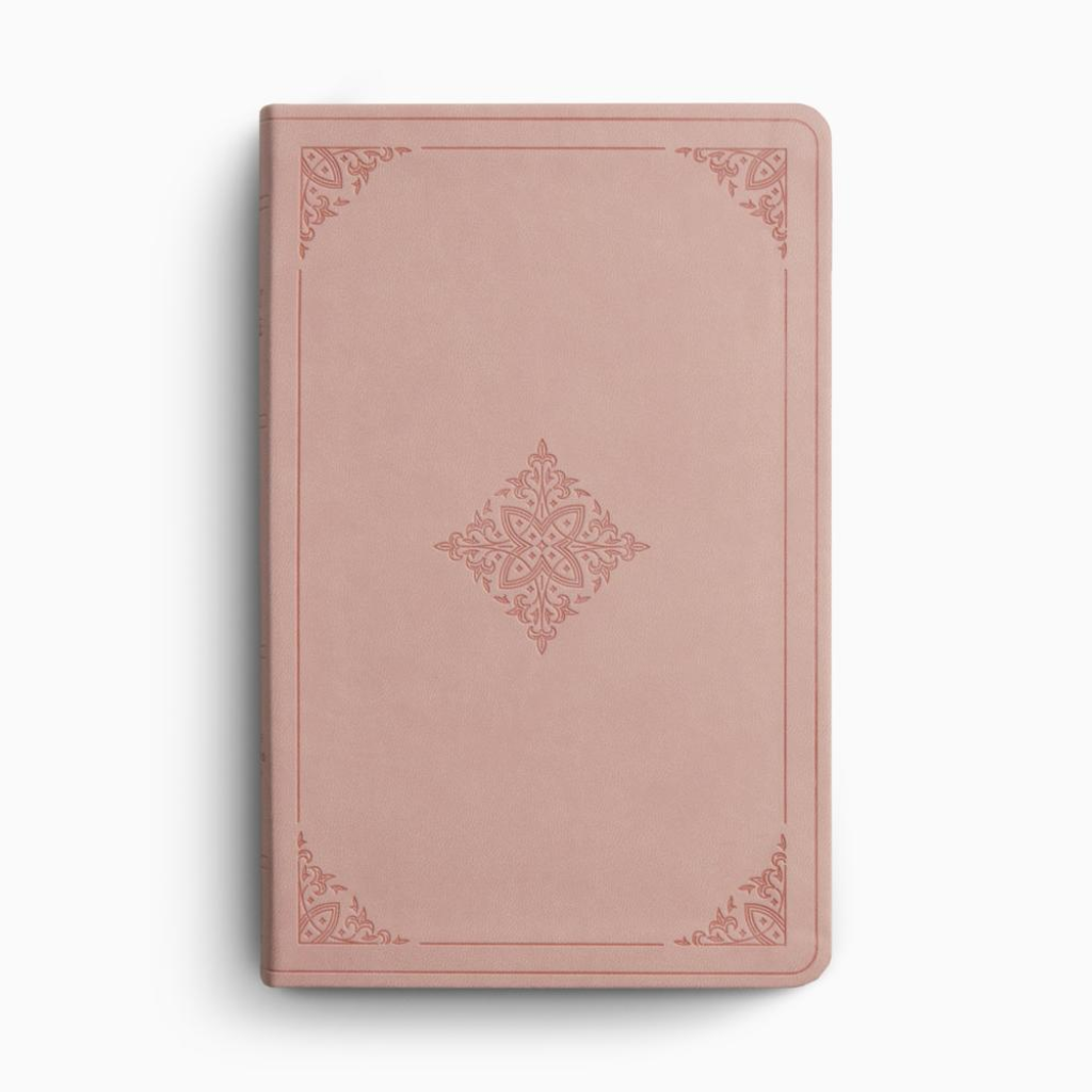 ESV Large Print Value Thinline Bible TruTone®, Blush Rose, Fleur-de-lis Design