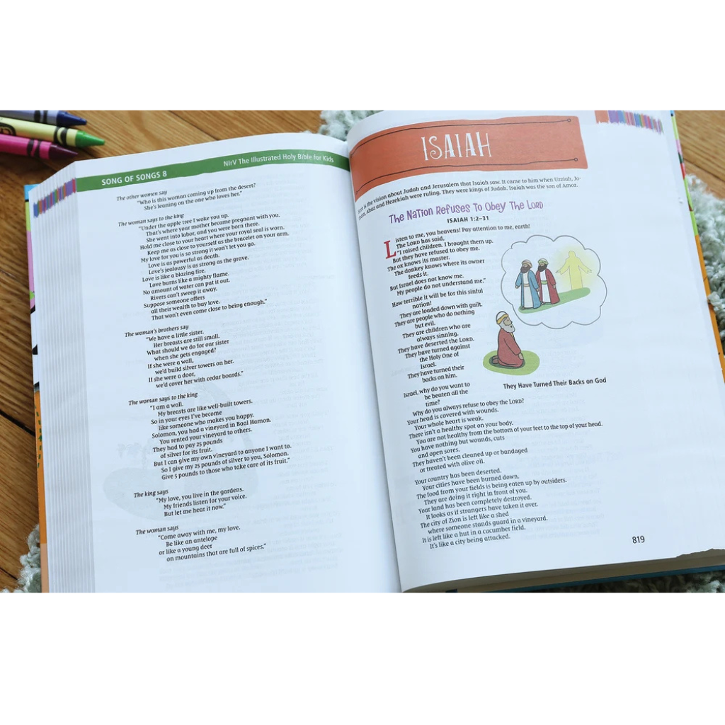 NIrV, The Illustrated Holy Bible for Kids, Full Color, Comfort Print