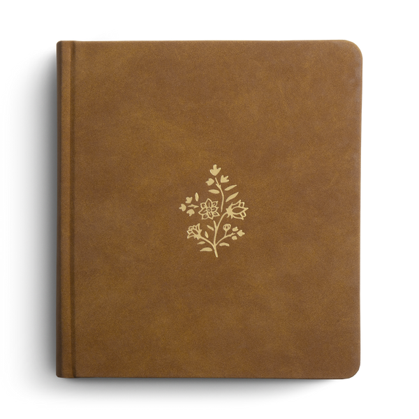 ESV Journaling Study Bible, TruTone® over Board, Nubuck Caramel