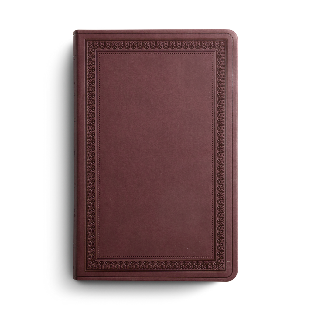 ESV Large Print Value Thinline Bible, TruTone®, Mahogany, Border Design