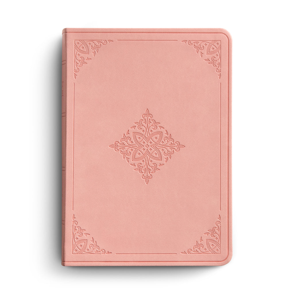[As Is] ESV Large Print Value Compact Bible, TruTone®, Blush Rose, Fleur-de-lis Design