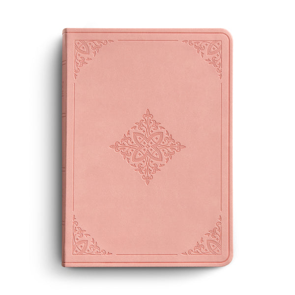 [As Is] ESV Large Print Value Compact Bible, TruTone®, Blush Rose, Fleur-de-lis Design