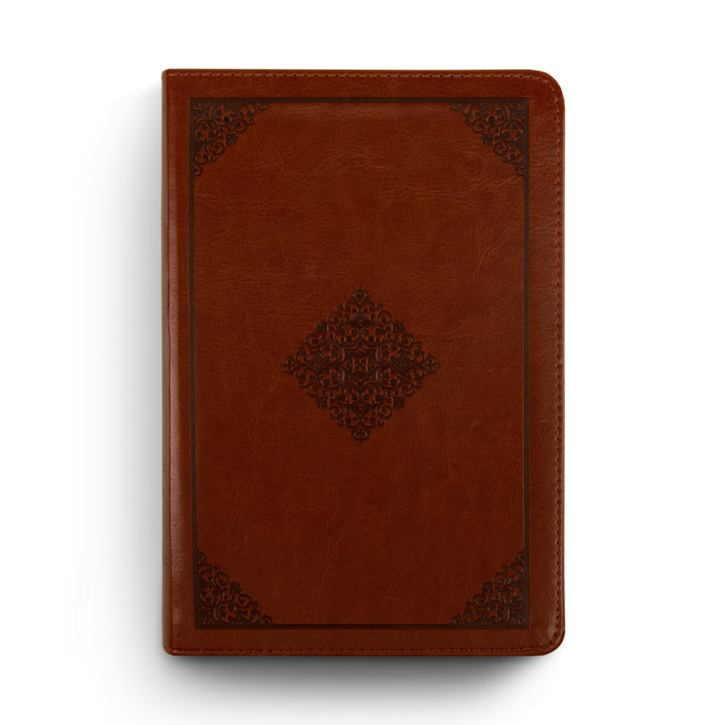ESV Study Bible, Personal Size, TruTone®, Saddle, Ornament Design