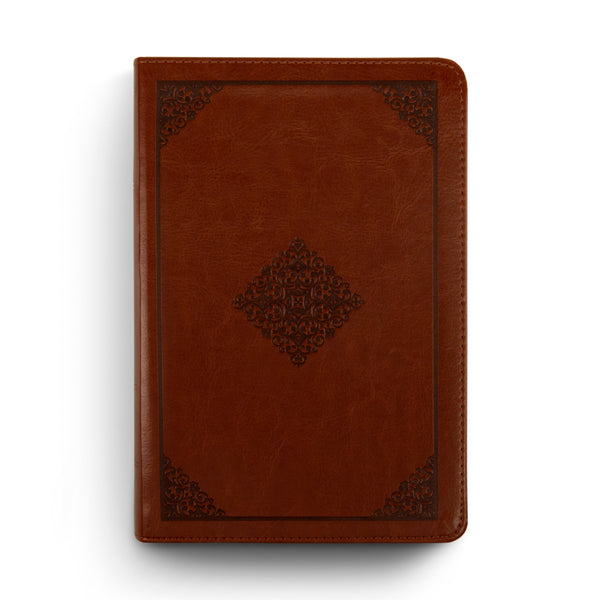 ESV Study Bible, Personal Size, TruTone®, Saddle, Ornament Design