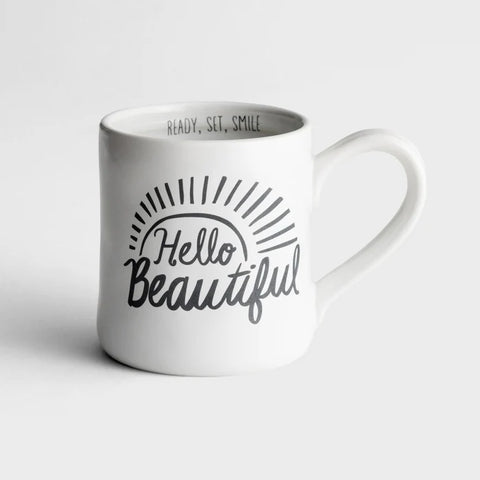 Hello Beautiful Hand-Thrown Mug