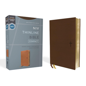 NIV Leathersoft Thinline Bible, Compact, Brown