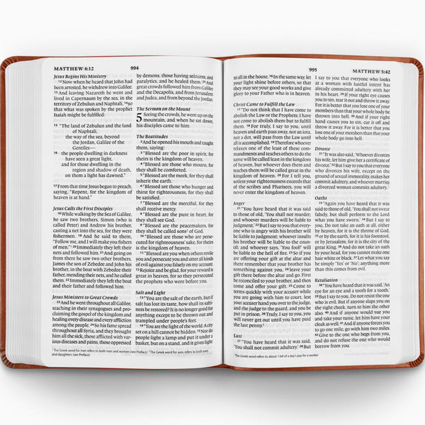 ESV Large Print Value Thinline Bible, TruTone®, Camel