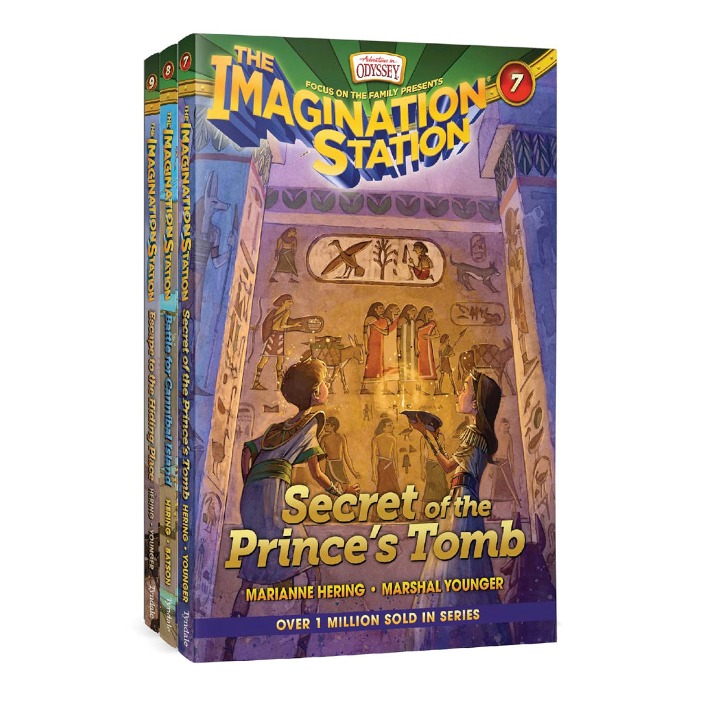 Imagination Station Books 7-9: Secret of the Prince’s Tomb / Battle for Cannibal Island / Escape to the Hiding Place