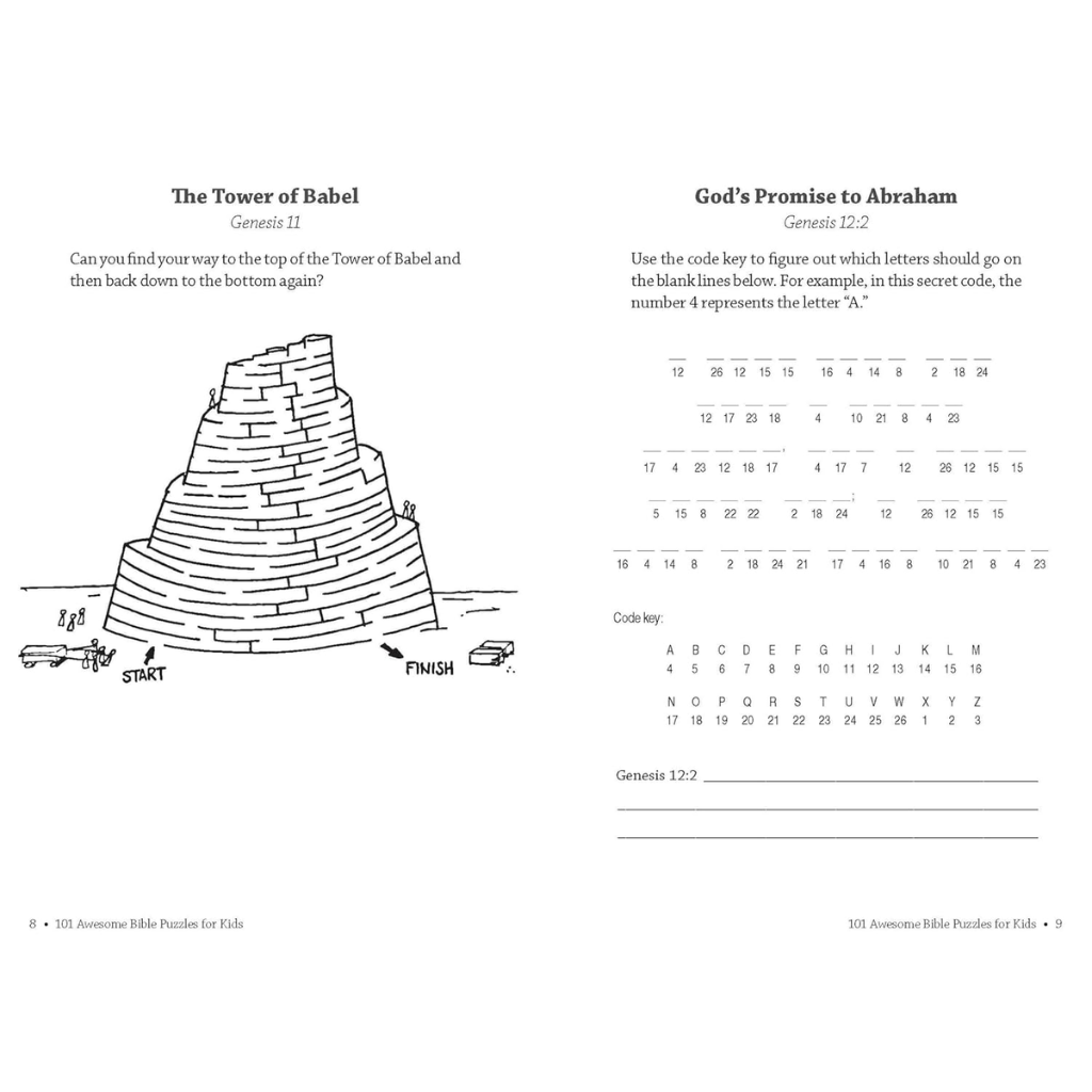 101 Awesome Bible Puzzles for Kids