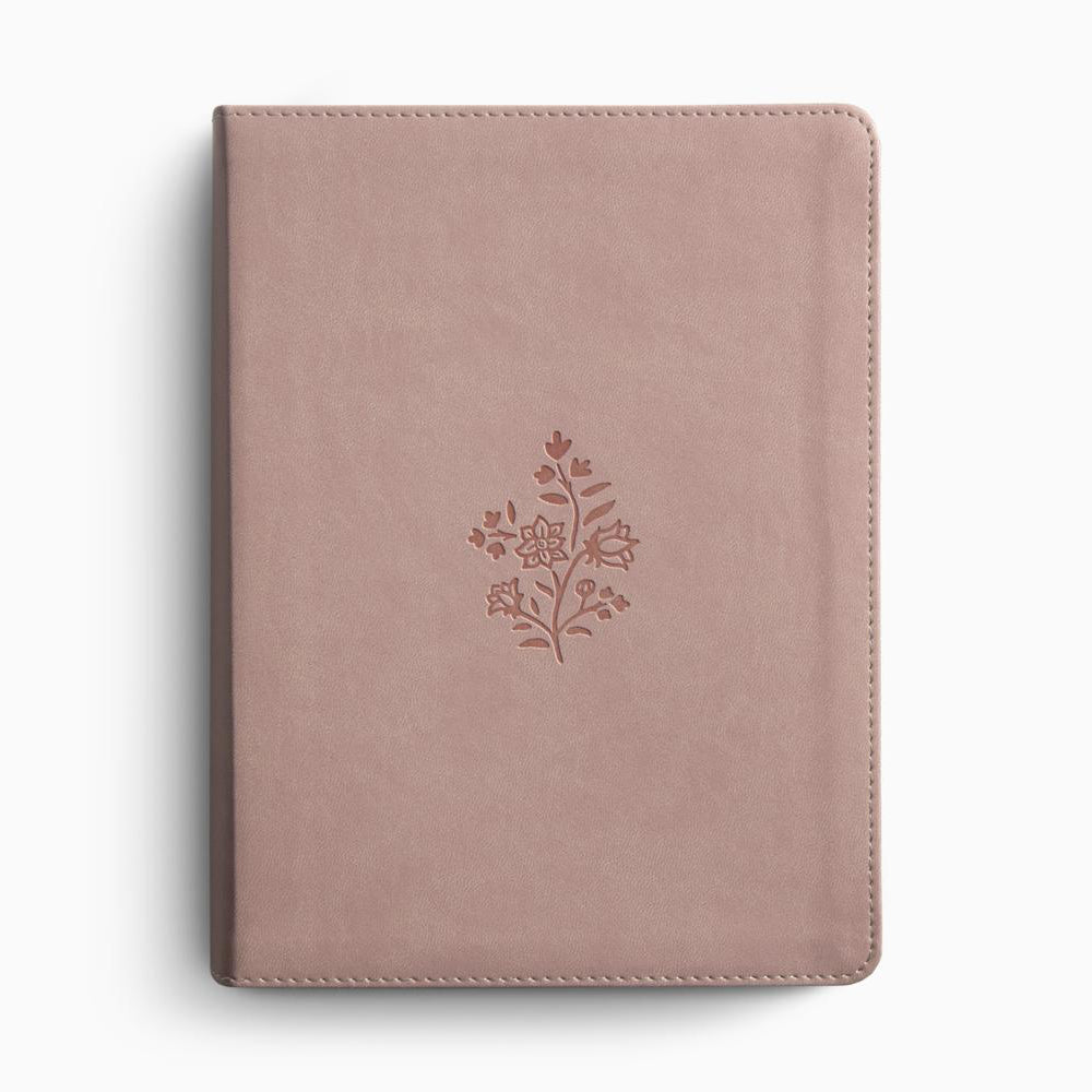 ESV Single Column Journaling Bible® TruTone®, Blush Rose, Wildflower Design