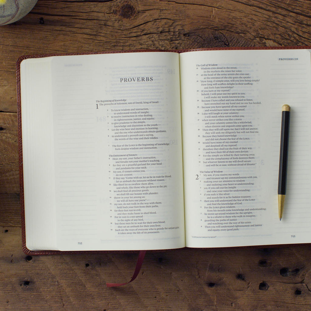 ESV Single Column Journaling Bible, TruTone®, Chestnut, Leaves Design