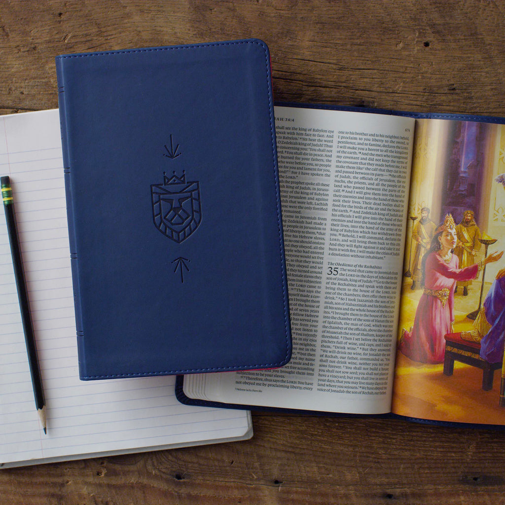 ESV Holy Bible for Kids TruTone®, Dark Blue, Lion of Judah Design