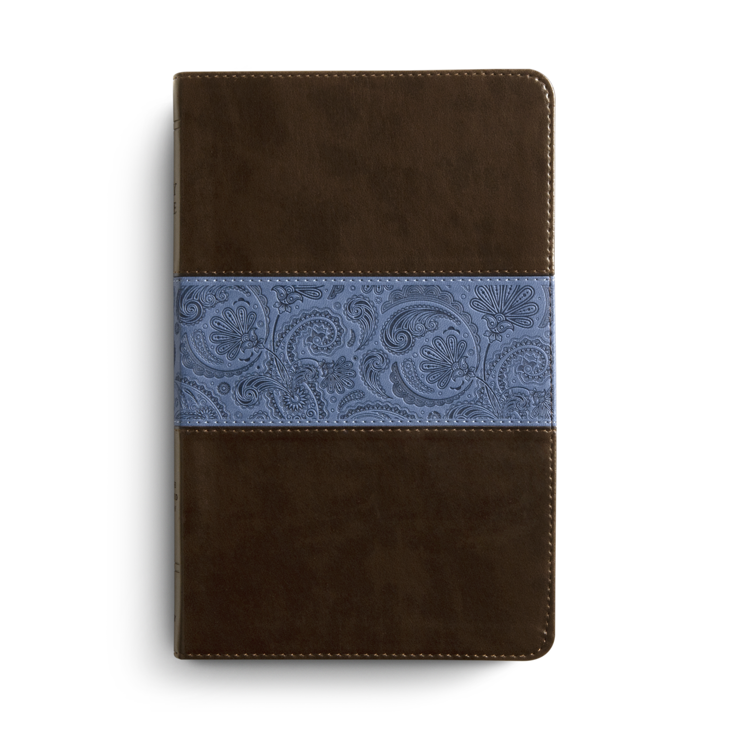 ESV Thinline Bible TruTone®, Chocolate/Blue, Paisley Band Design