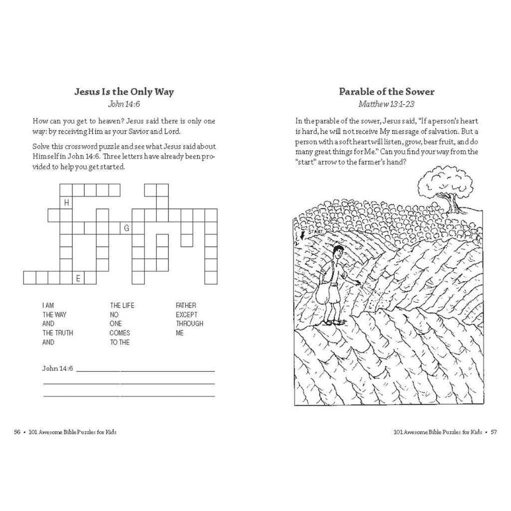 101 Awesome Bible Puzzles for Kids