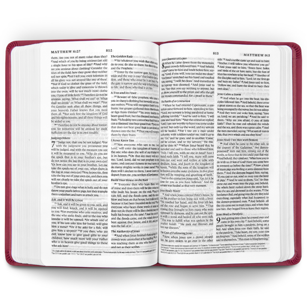 ESV Premium Gift Bible TruTone®, Raspberry, Emblem Design