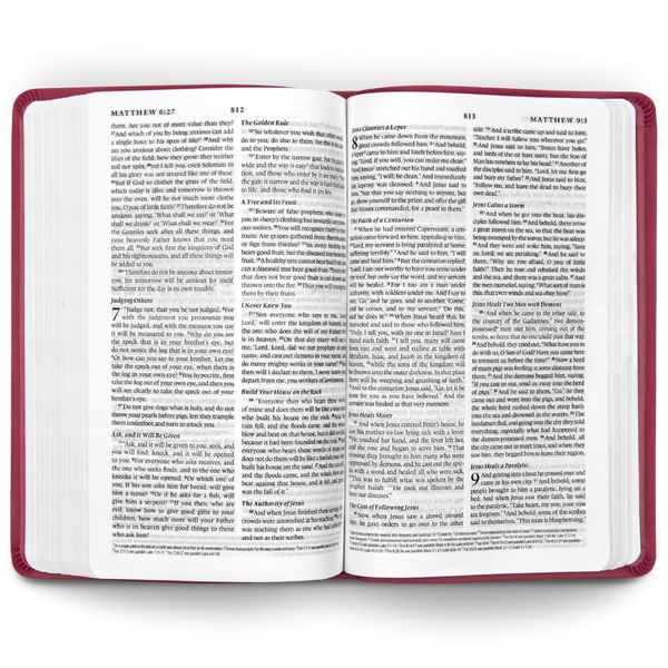 ESV Premium Gift Bible TruTone®, Raspberry, Emblem Design