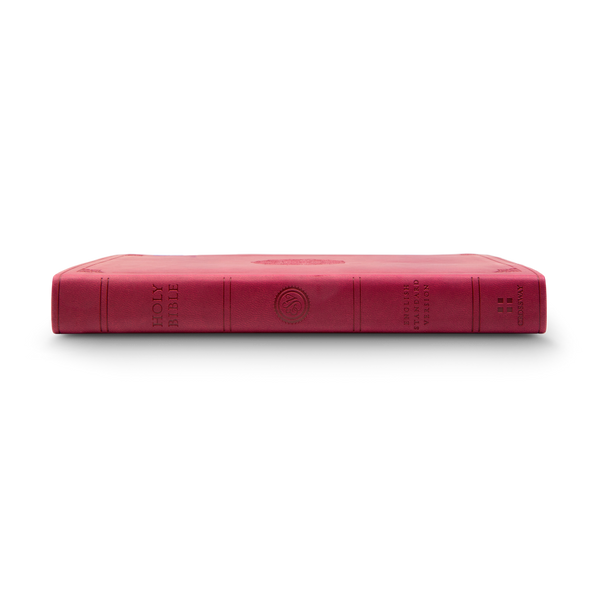 ESV Premium Gift Bible TruTone®, Raspberry, Emblem Design