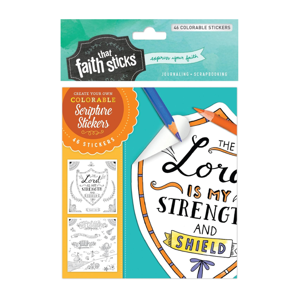 Psalm 28:7 Colorable Stickers