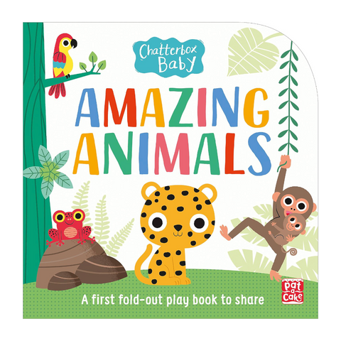 Chatterbox Baby: Amazing Animals, a Fold-out Tummy Time Book