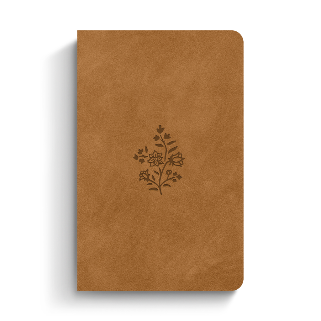 ESV Premium Gift Bible, TruTone®, Nubuck Caramel, Wildflower Design