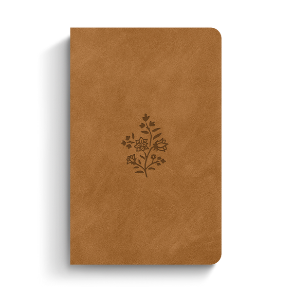 ESV Premium Gift Bible, TruTone®, Nubuck Caramel, Wildflower Design