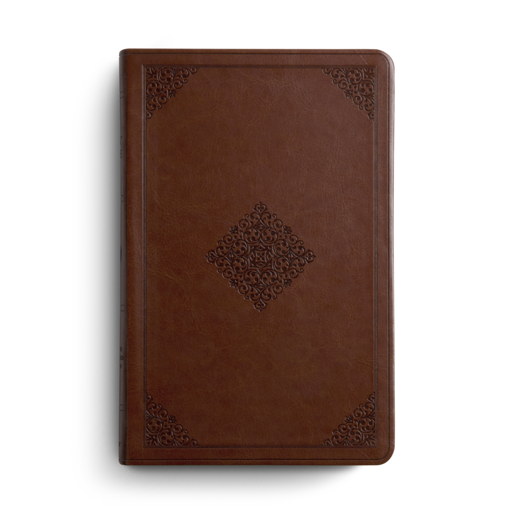 ESV Large Print Value Thinline Bible, TruTone®, Tan, Ornament Design