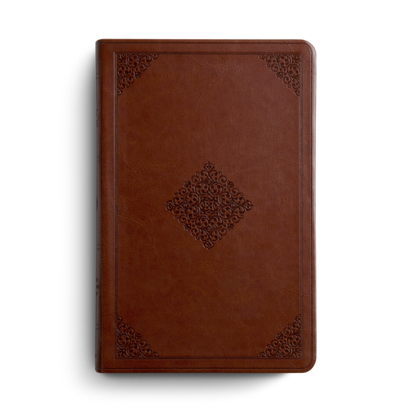 ESV Large Print Value Thinline Bible, TruTone®, Tan, Ornament Design