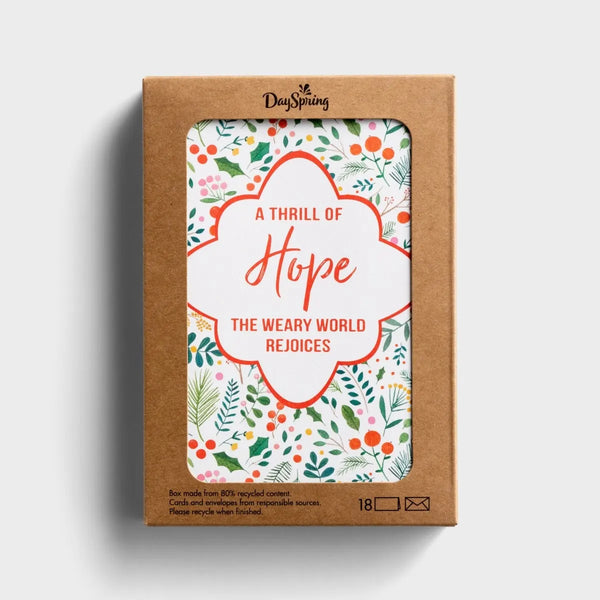 Christmas Cards: A Thrill of Hope (Set of 18)