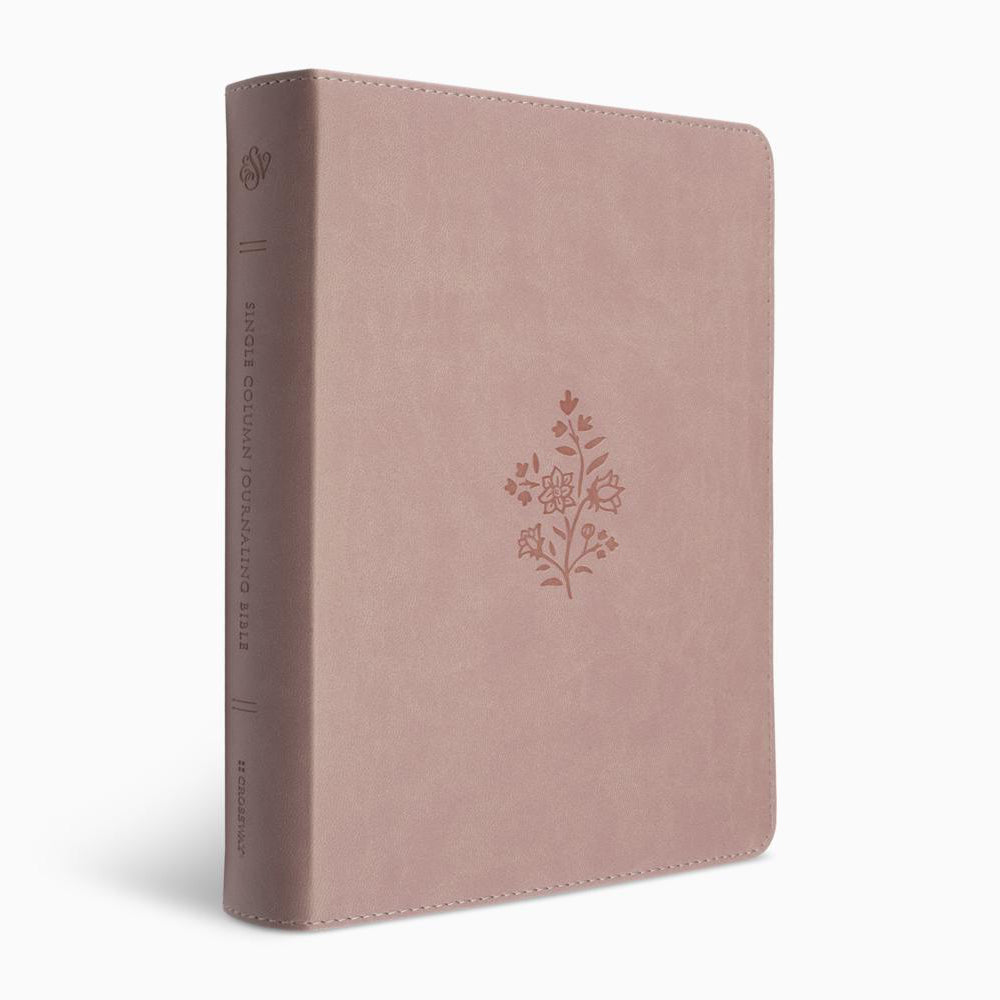 ESV Single Column Journaling Bible® TruTone®, Blush Rose, Wildflower Design