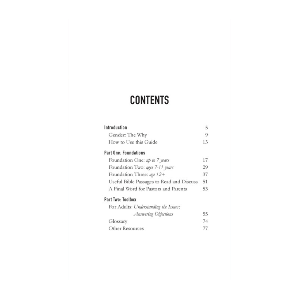 Gender: A Conversation Guide for Parents and Pastors
