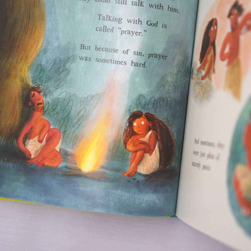 Prayer next to Fireplace