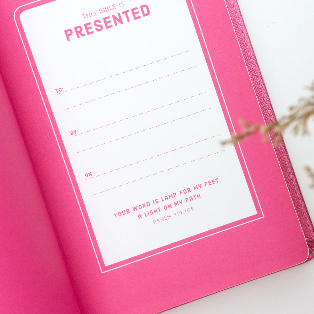 NIV Leathersoft Bible for Kids: Thinline Edition, Pink